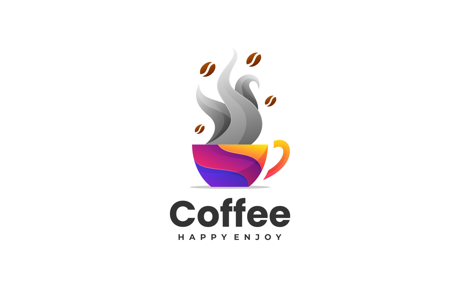 Coffee Gradient Colorful Logo