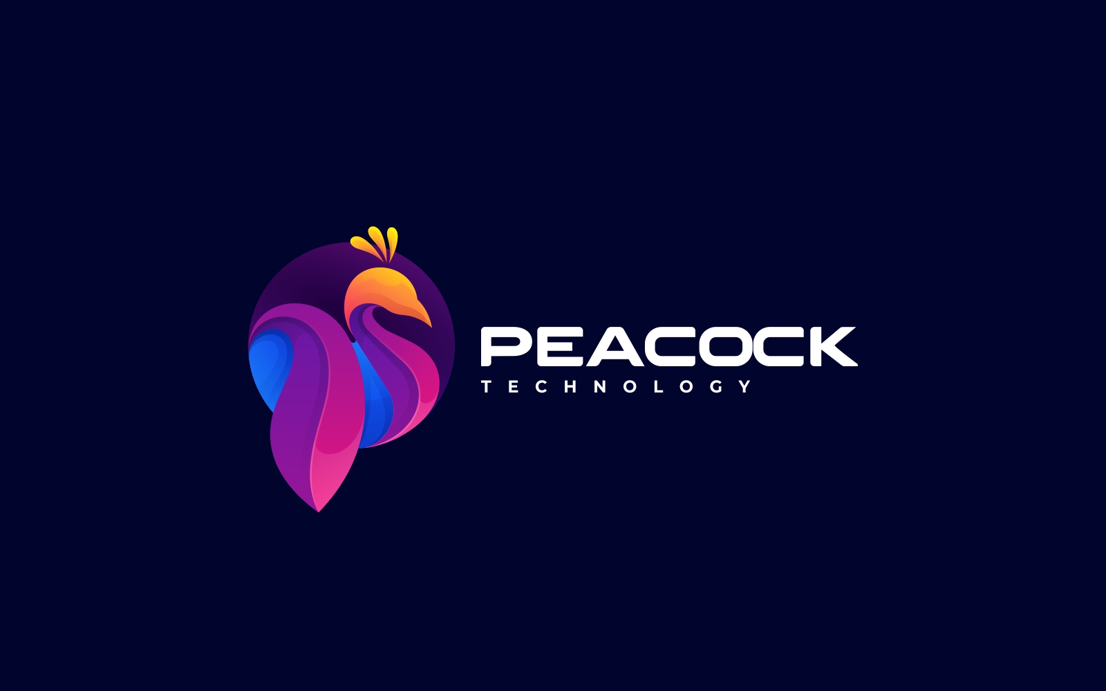 Peacock Colorful Logo Design