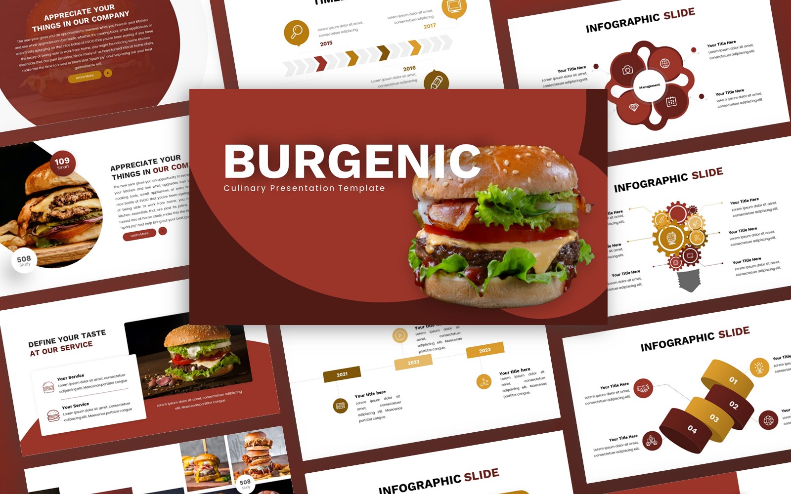 Burgenic -  Culinary PowerPoint Multipurpose Template