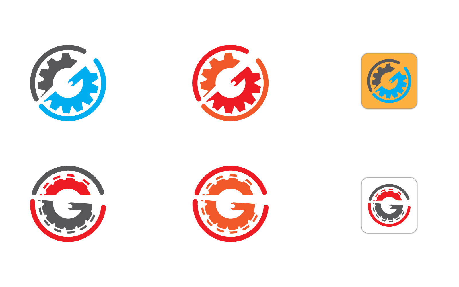 G and Gear Logo Design Vector Template