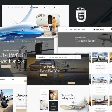 Aircraft Airline Responsive Website Templates 226556