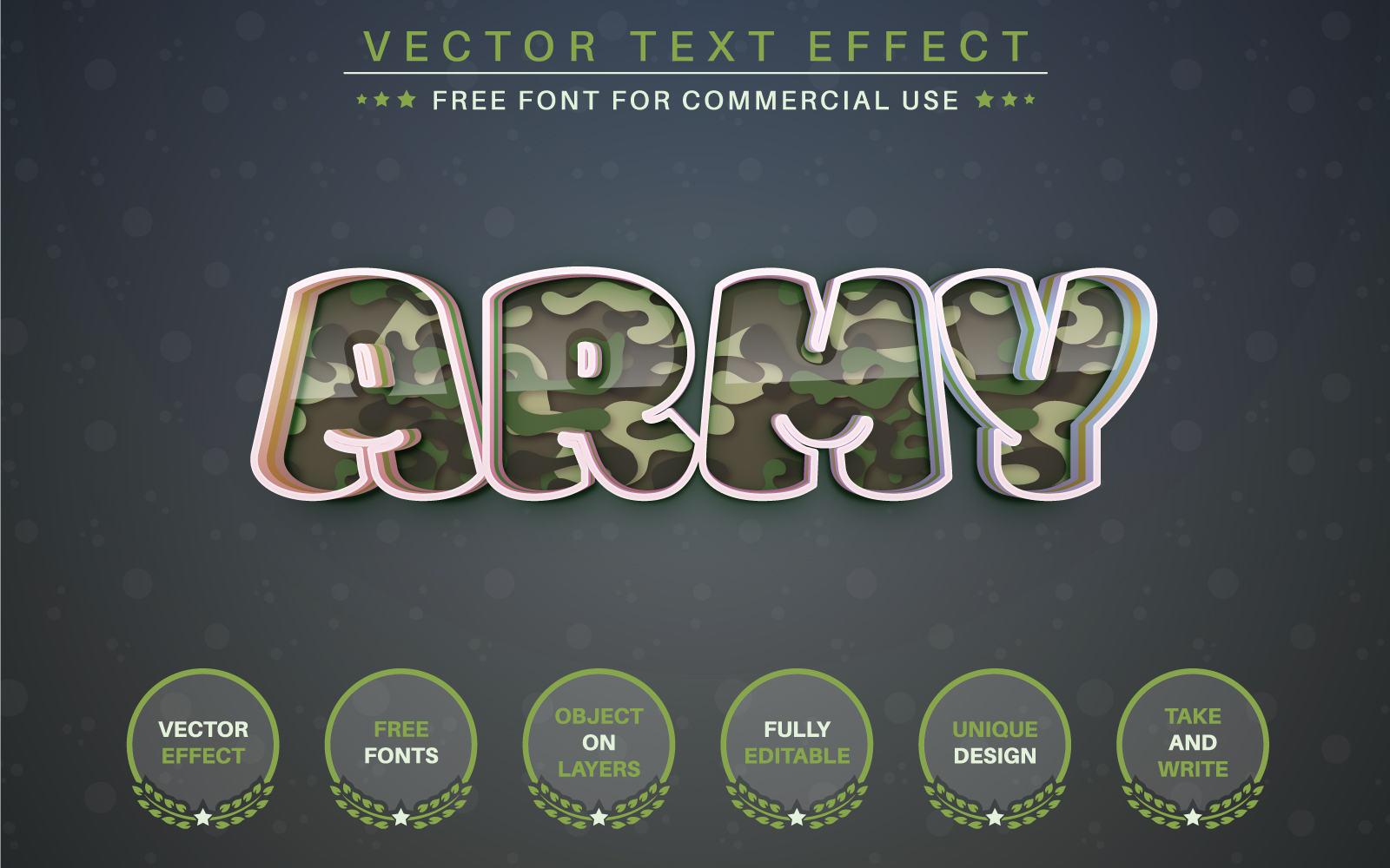 Army - Editable Text Effect, Font Style, Graphics Illustration