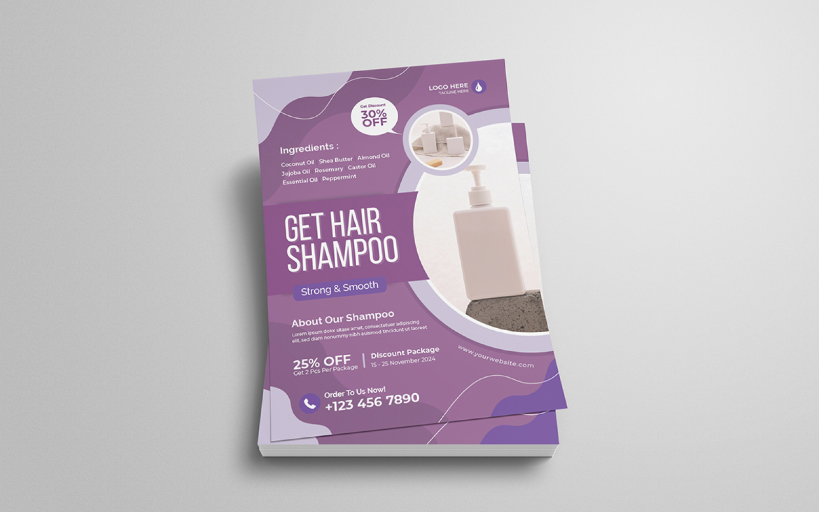 Hair Shampoo Flyer Template