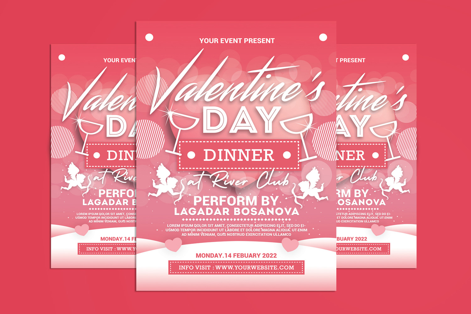 Valentine's Day Dinner Flyers