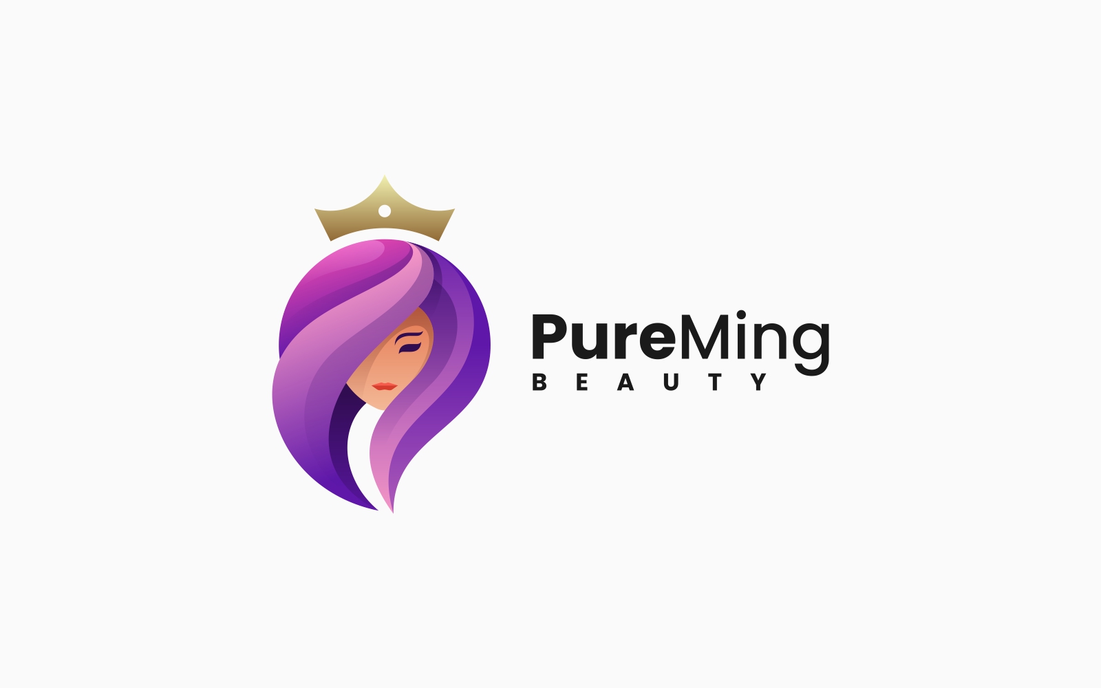 Pure Beauty Gradient Logo
