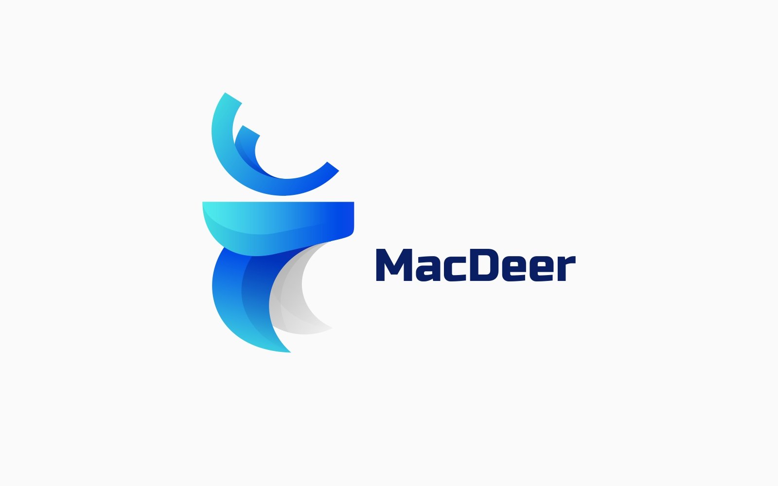 Deer Head Gradient Logo Design
