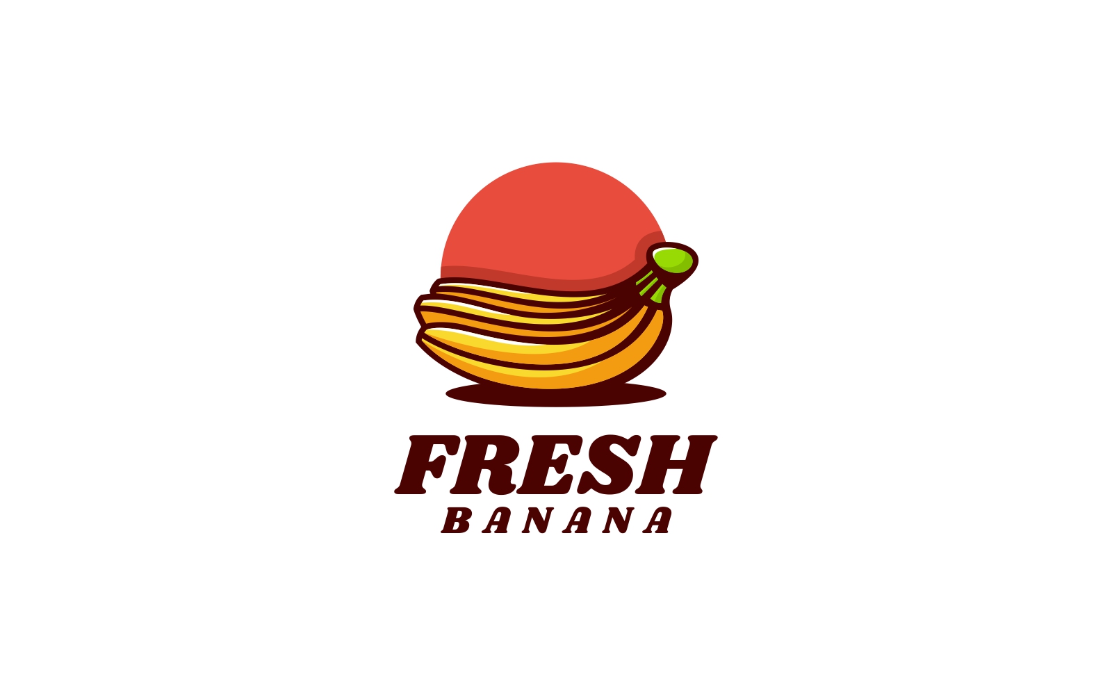 Fresh Banana Color Logo Style