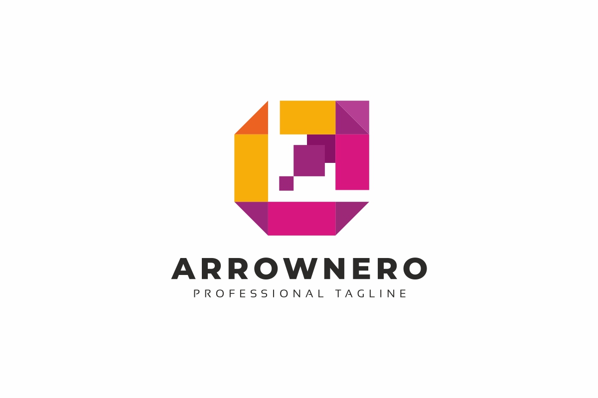 Arrow Flat Colorful Logo Template