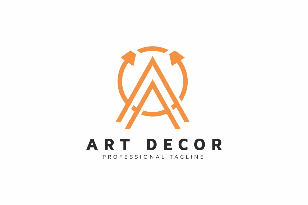 Art Decor A Letter Logo Template
