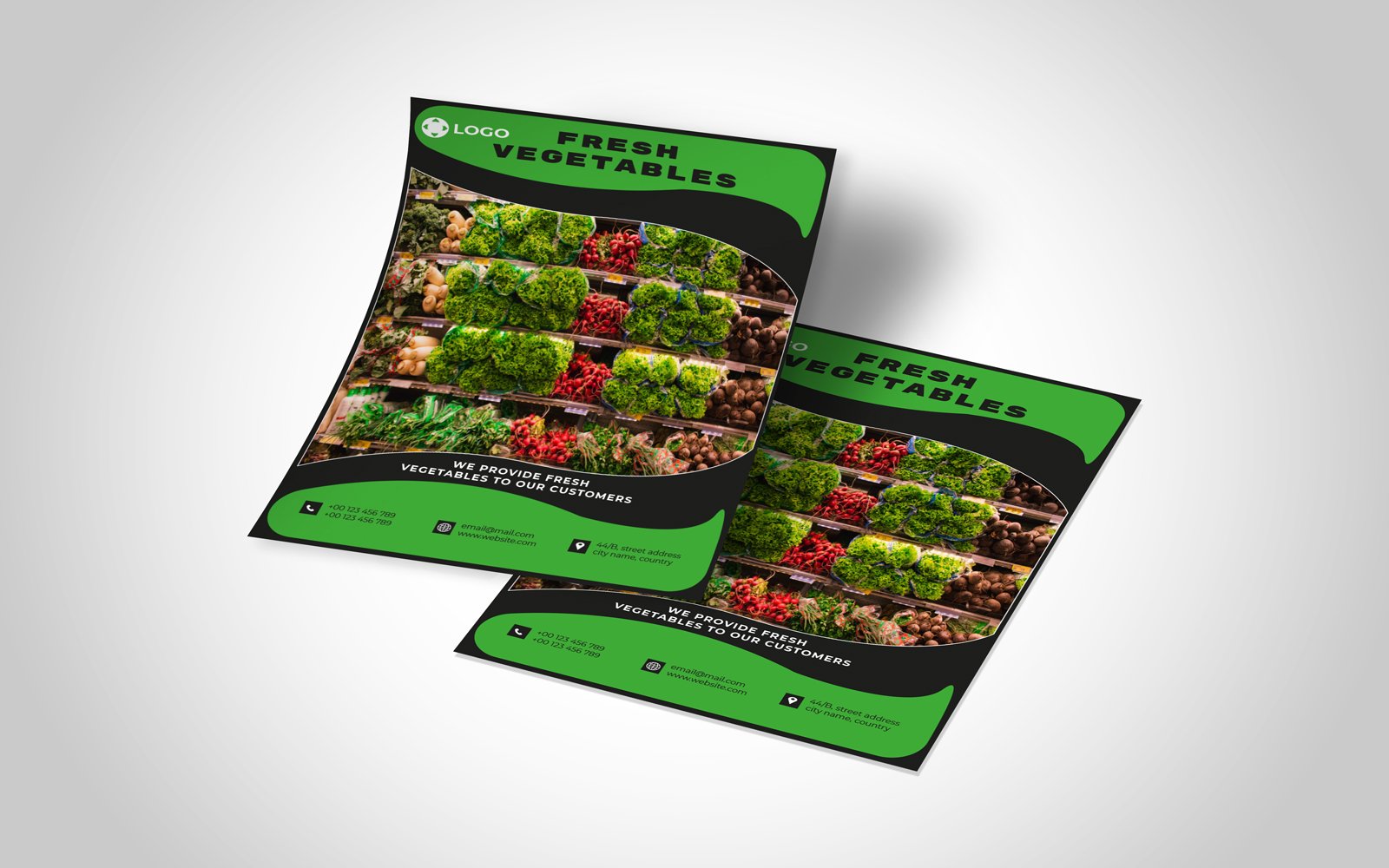 Vegetable Flyer Template Design