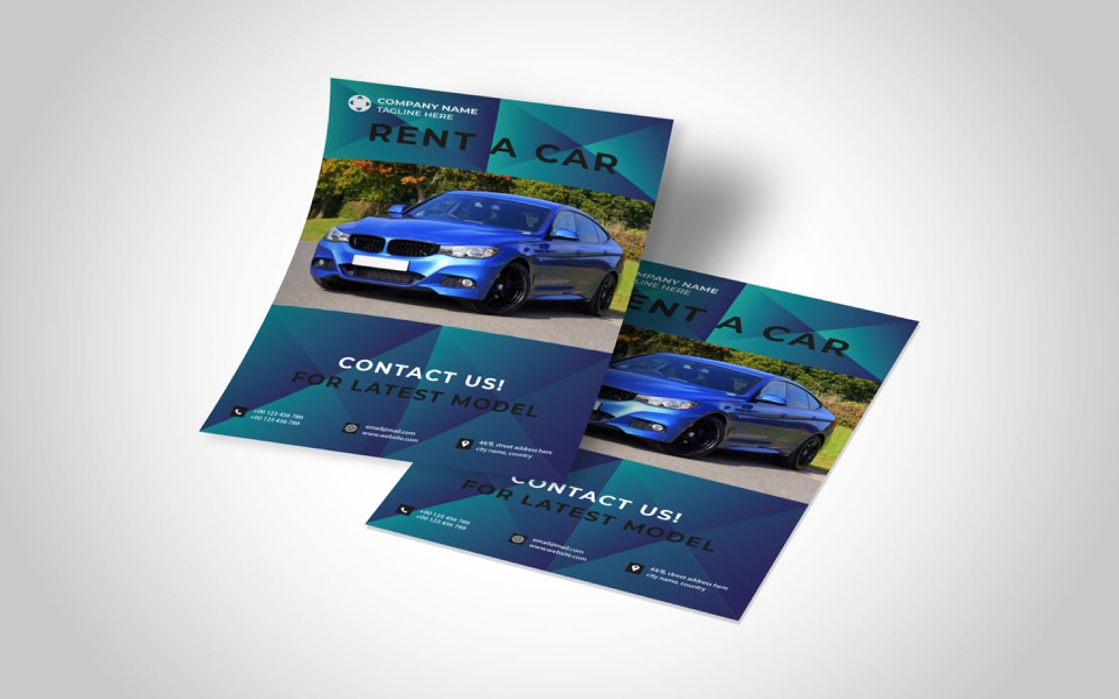 Rent A Car Flyer Template Design