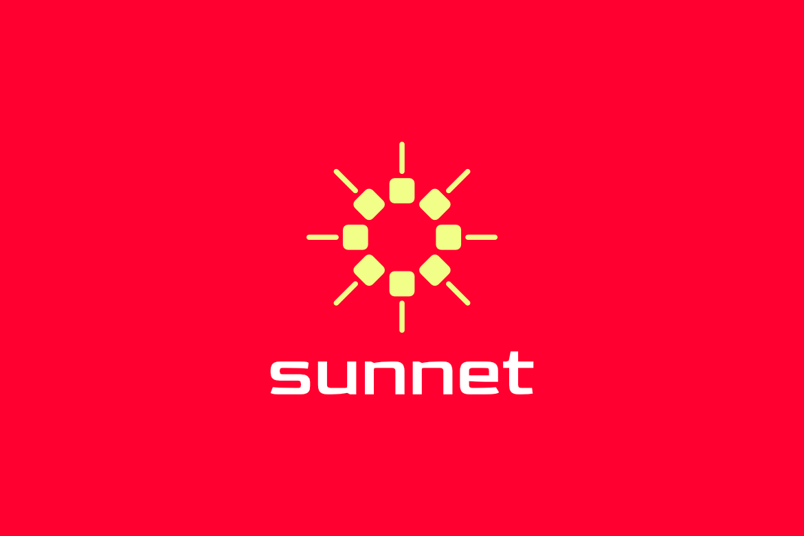 Sun Red Tech Retro Yellow Logo