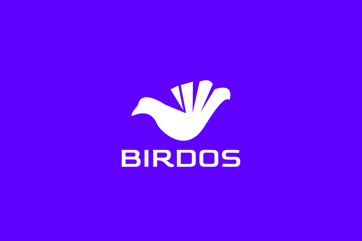 Silhoutte Bird simple abstract flat illustration Logo