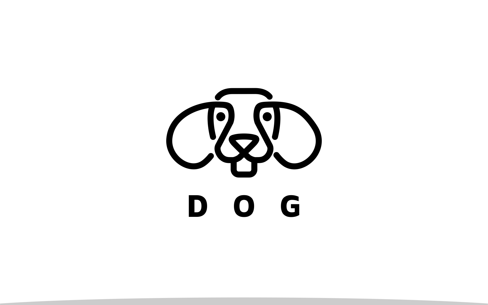 Creative Dog Head Logo Template
