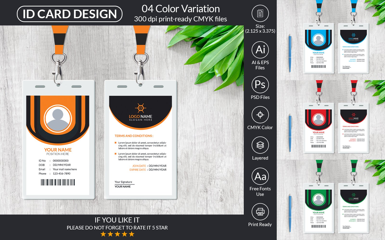 Corporate ID Card Design Template