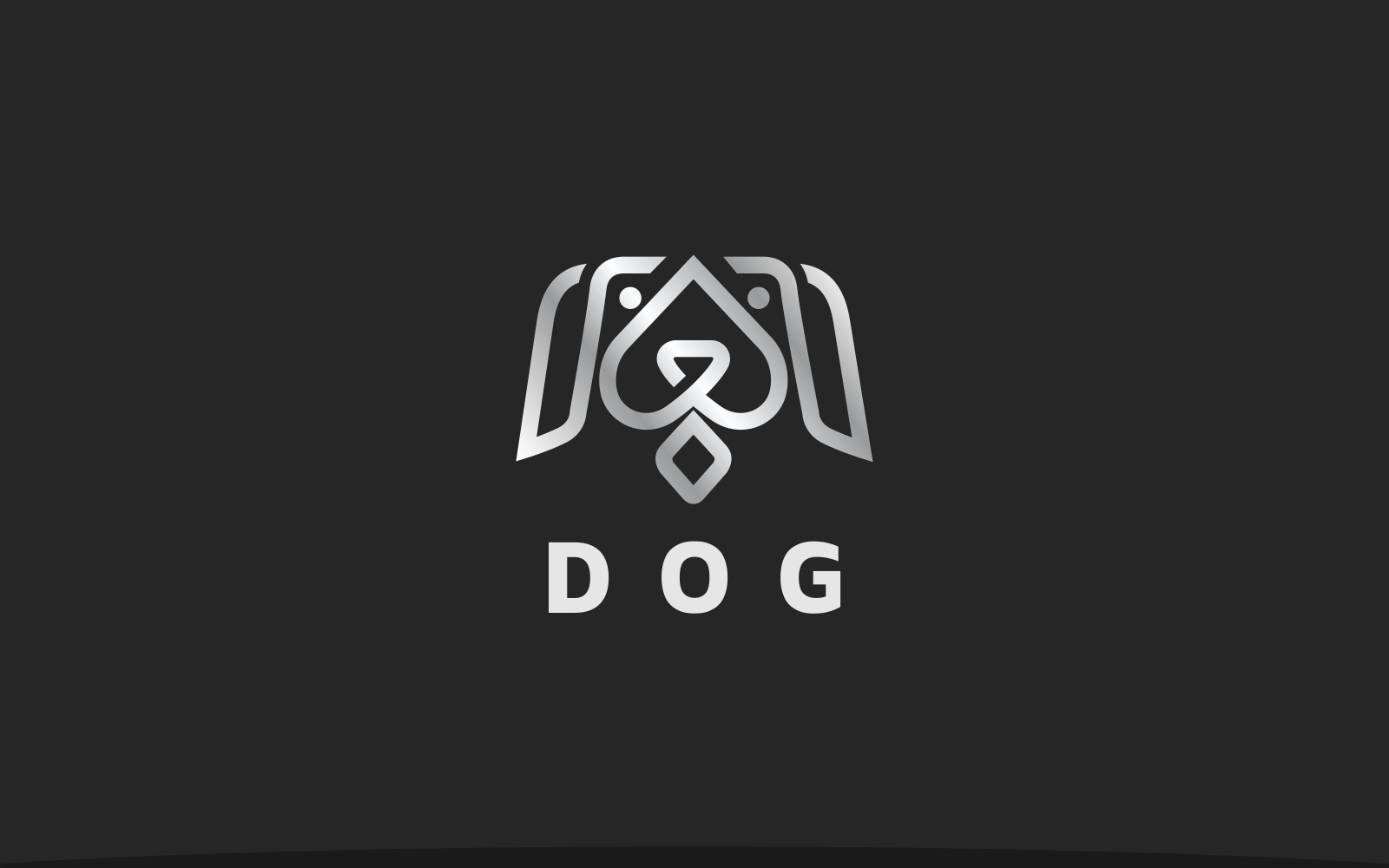 Spades  Dog Logo Casino Logo Template