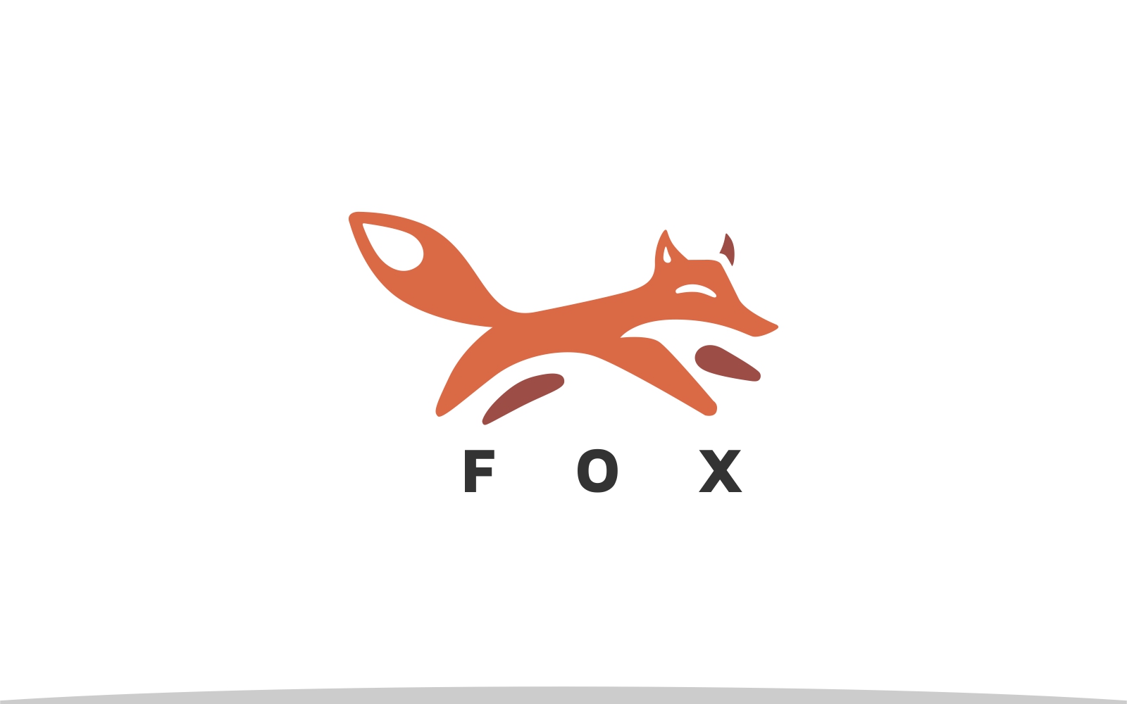 Fox Running Logo Template