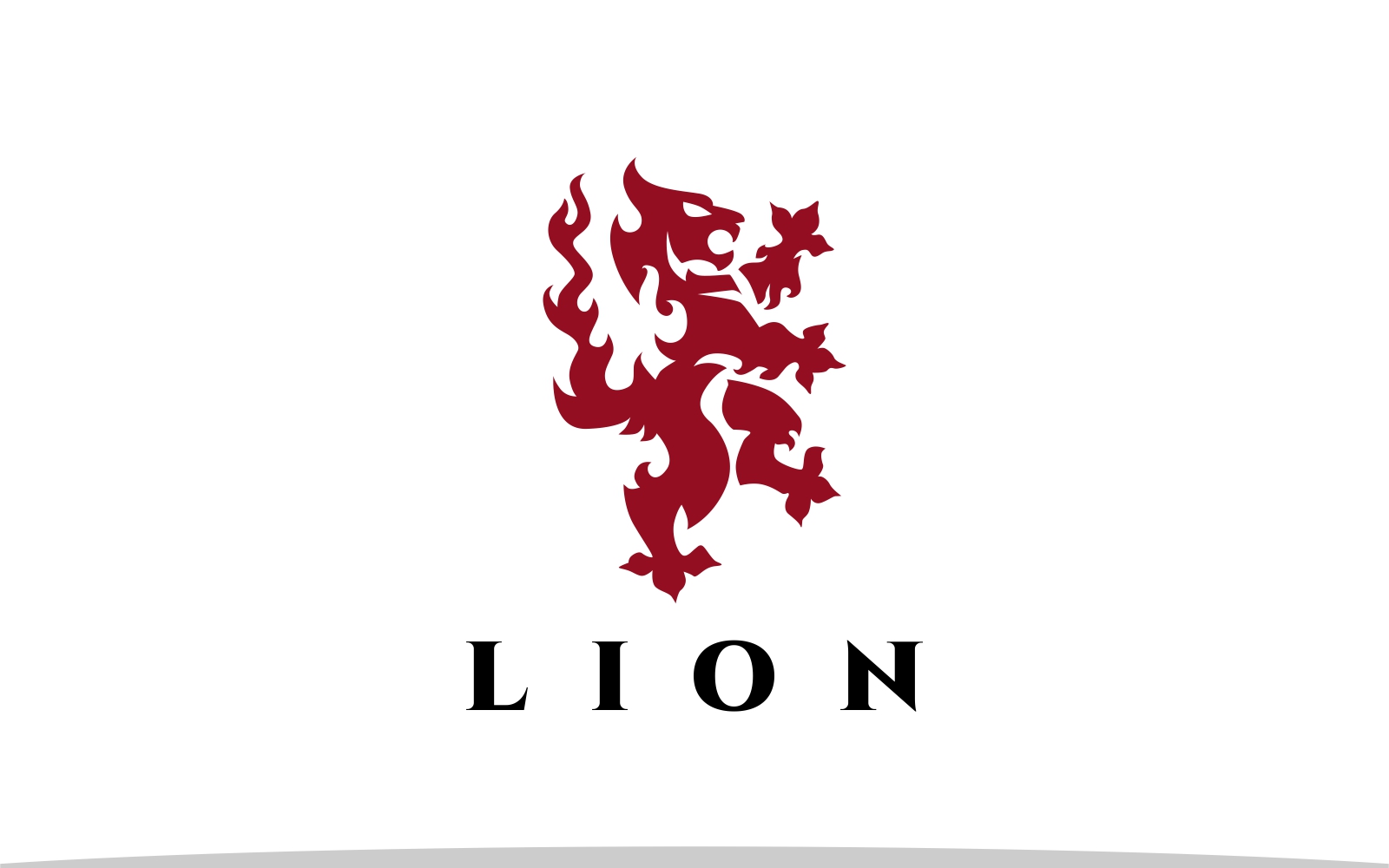 Fire Lion Heraldry Logo Template