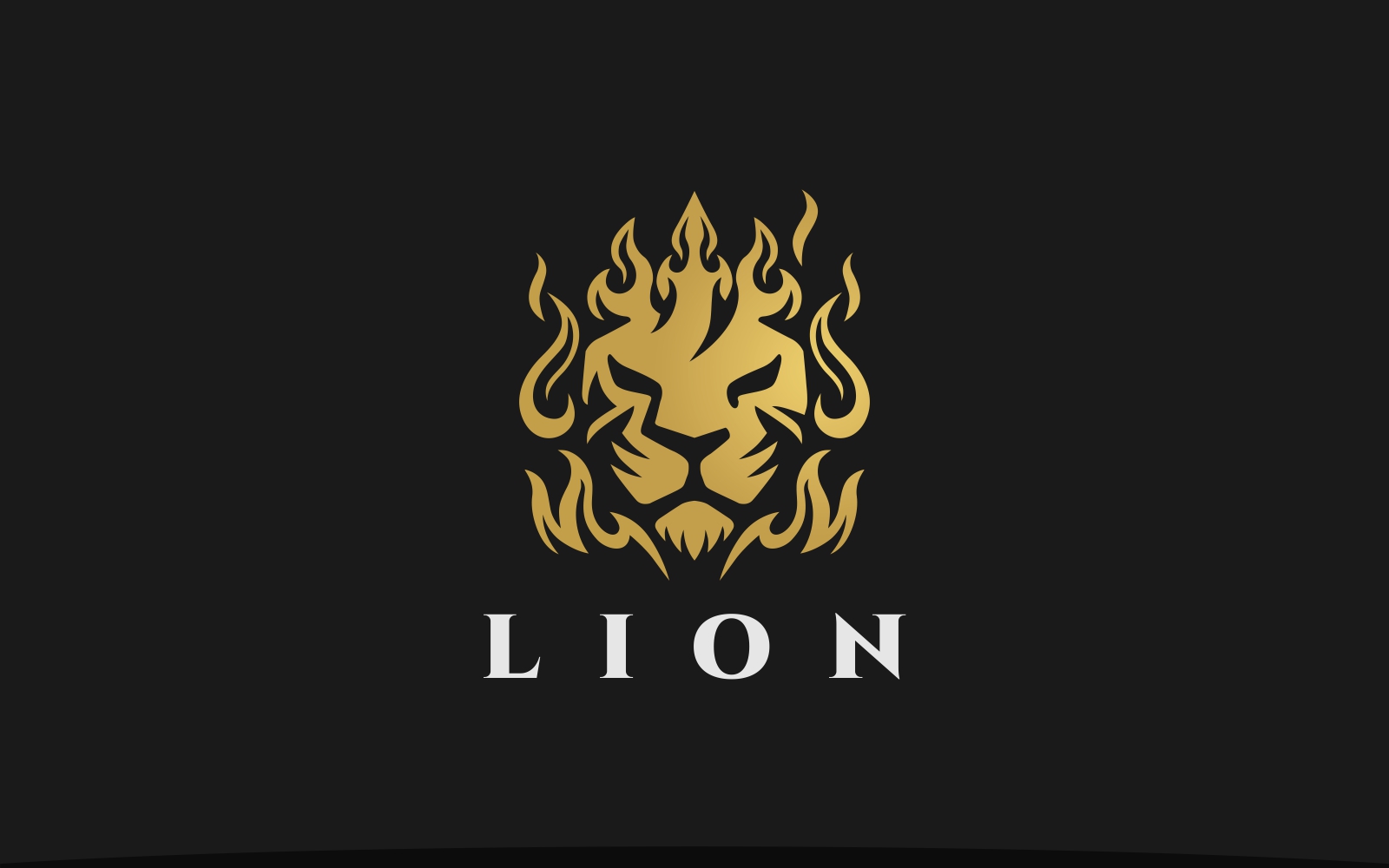 Lion Fire Lion Head  Logo