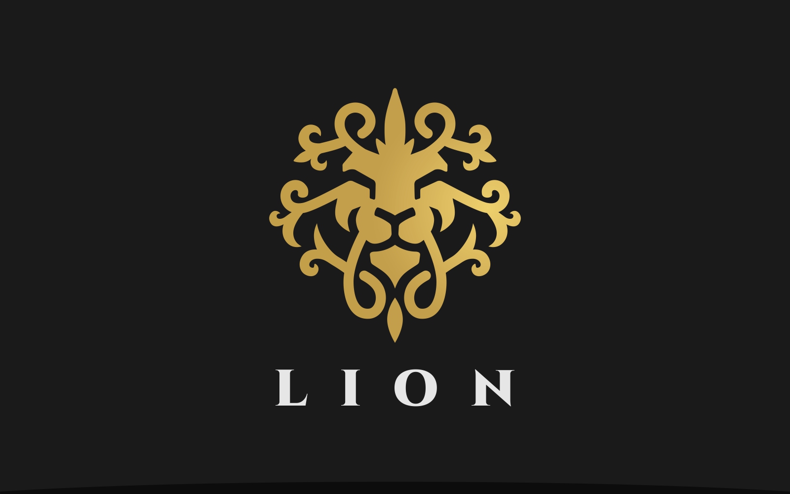 Luxury Lion Head Ornament Logo Template
