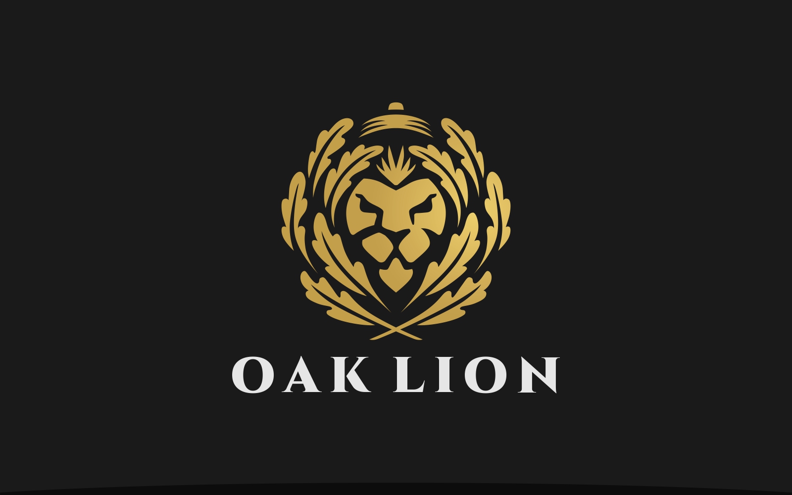 Oak Lion Head Logo Template