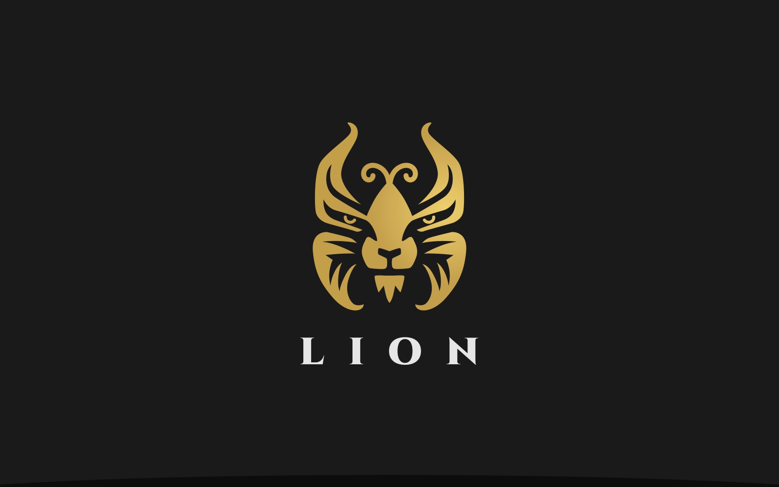 Elegant Lion Butterfly Logo