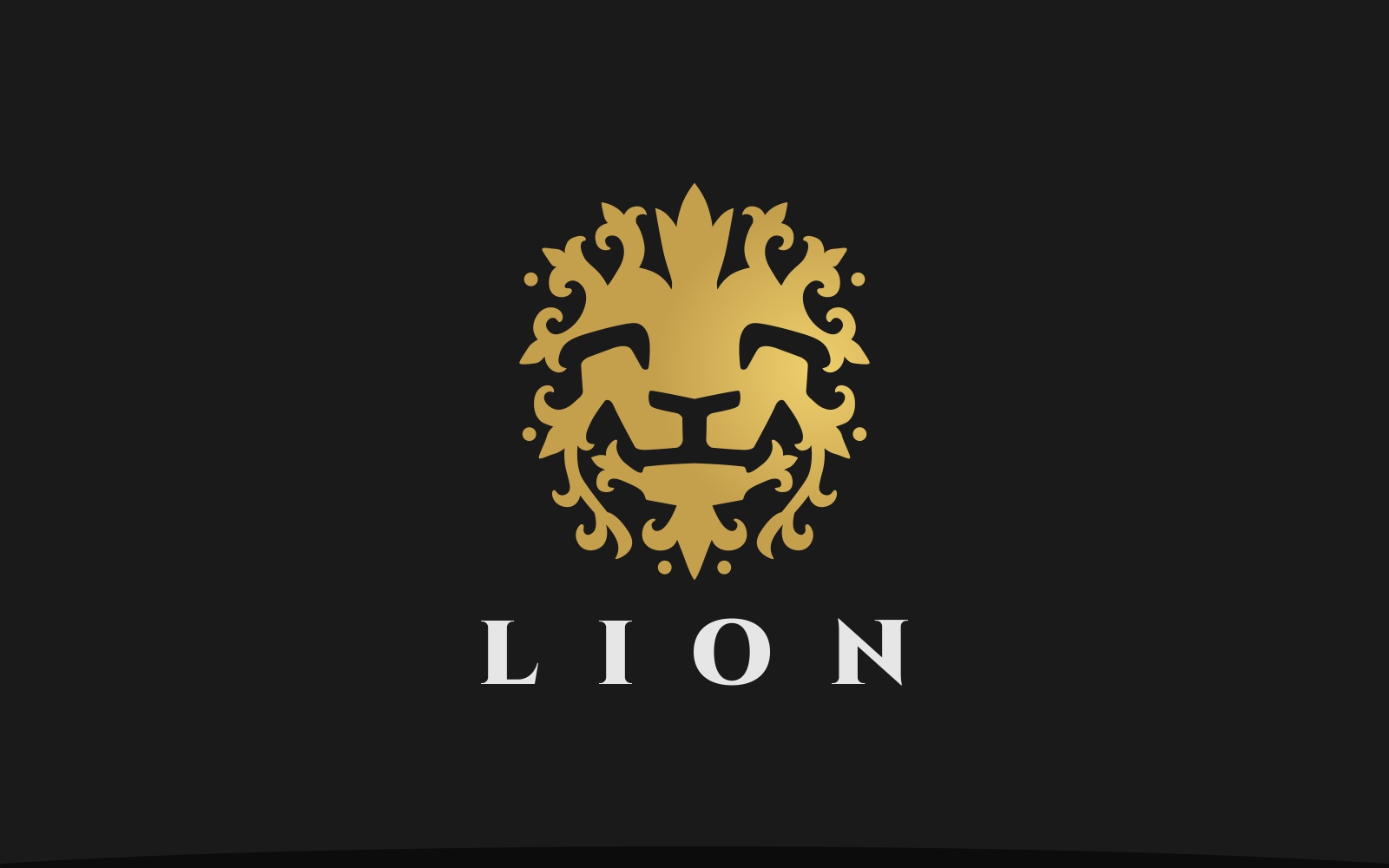 Lion Head Lion Ornament Logo
