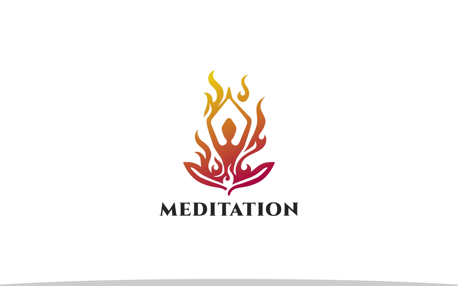 Fire Meditation Logo Template