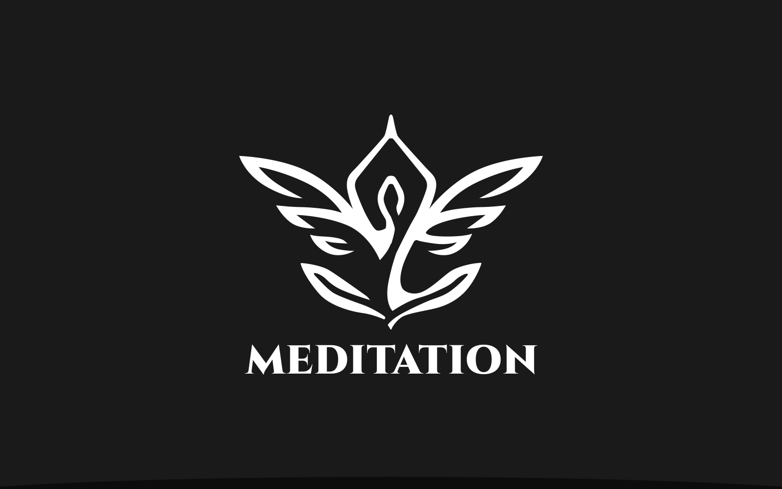 Winged Yoga Meditation Logo