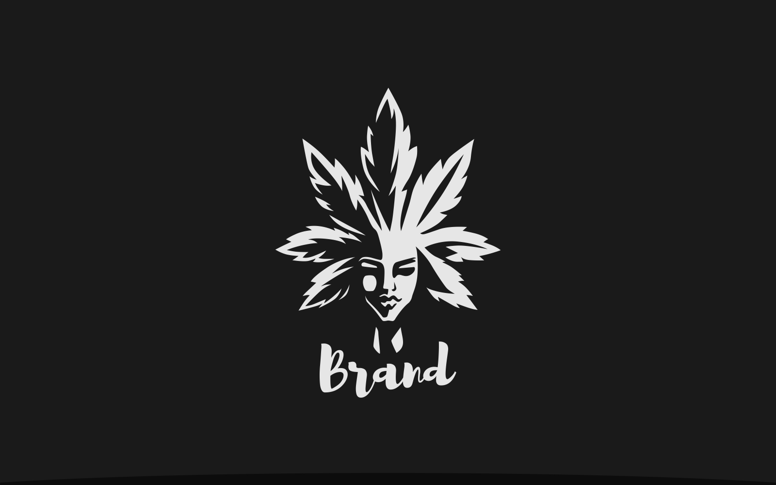 Cannabis Woman Logo Template