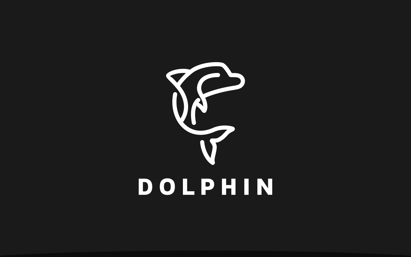 Minimal Dolphin Logo Template