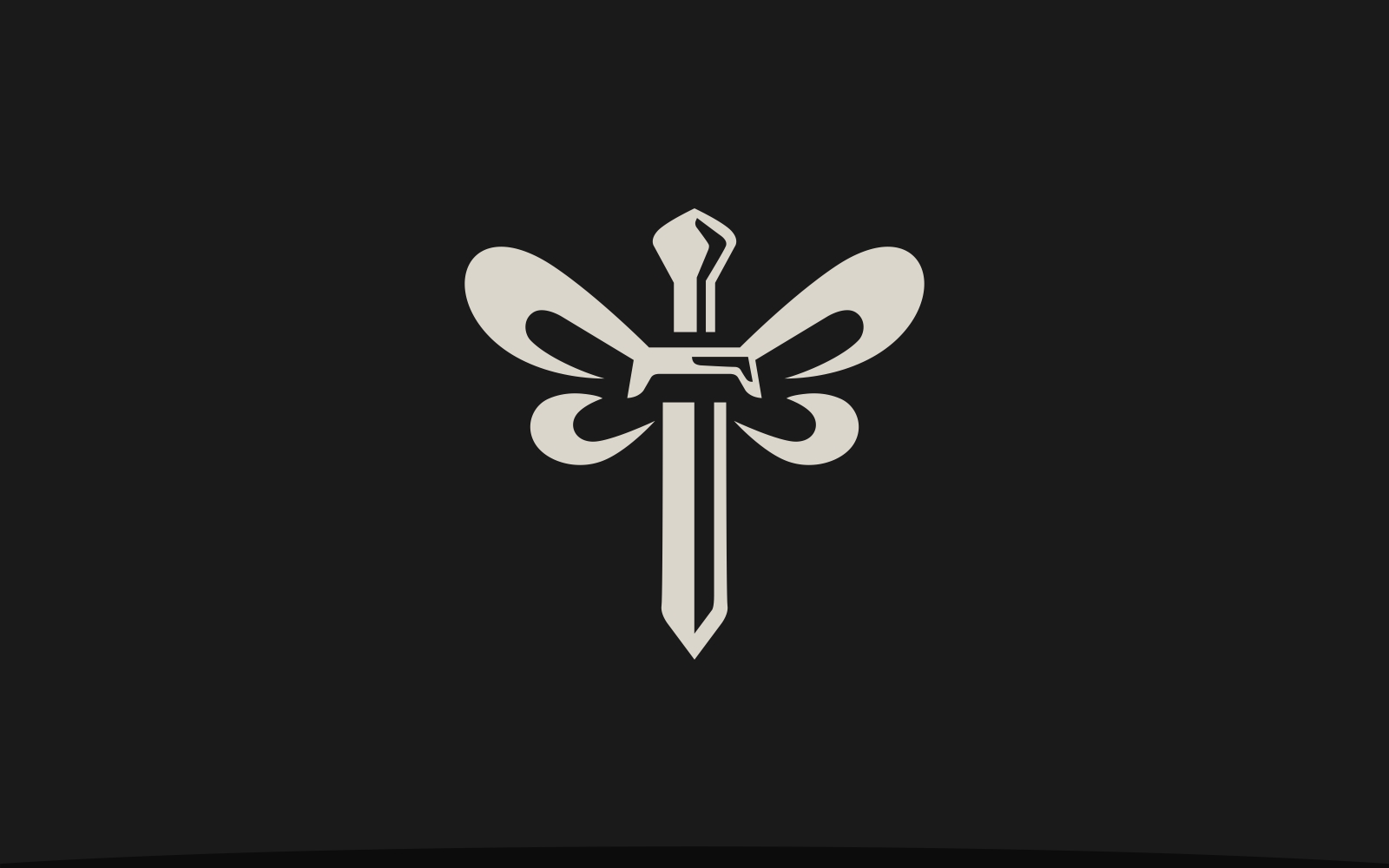 Dragonfly Sword Logo Template