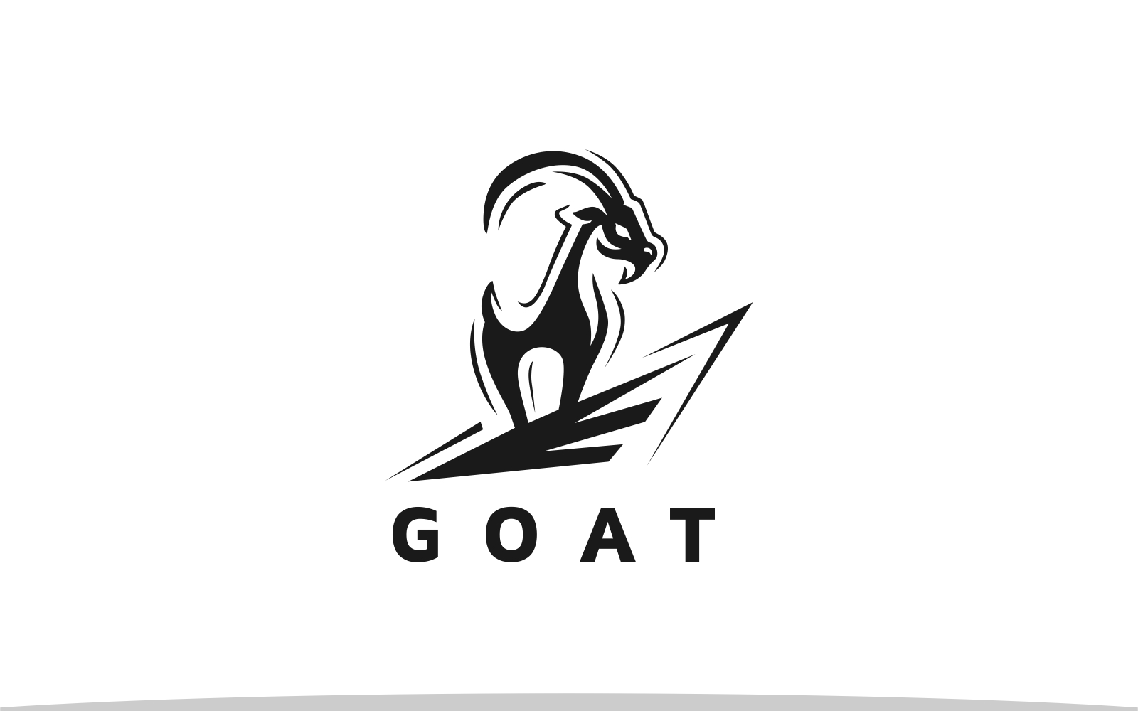 Mountain Rock Goat Logo Template