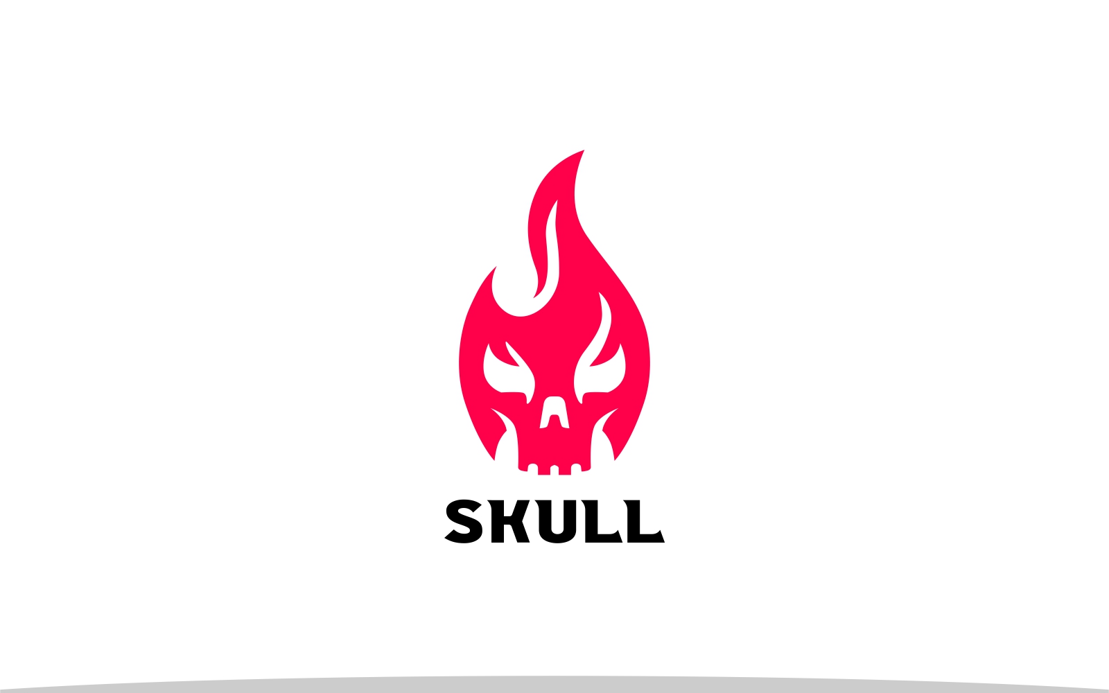 Skull Flame Logo Template