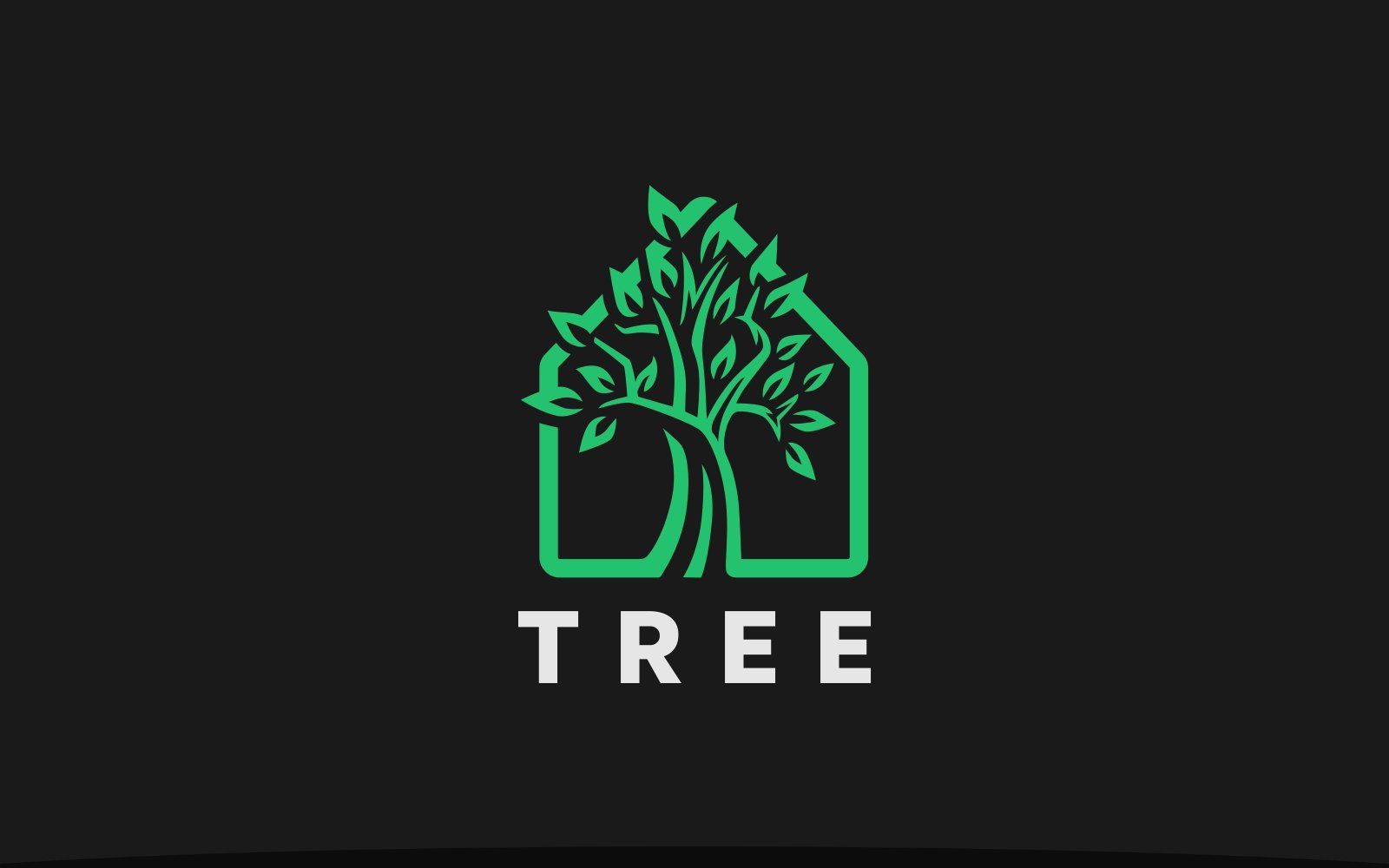 Tree House Green Logo Template