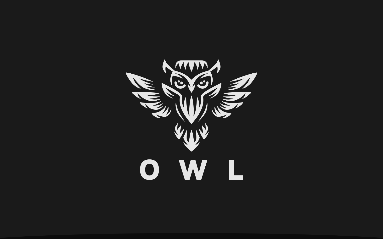Negative Space Owl Logo Template