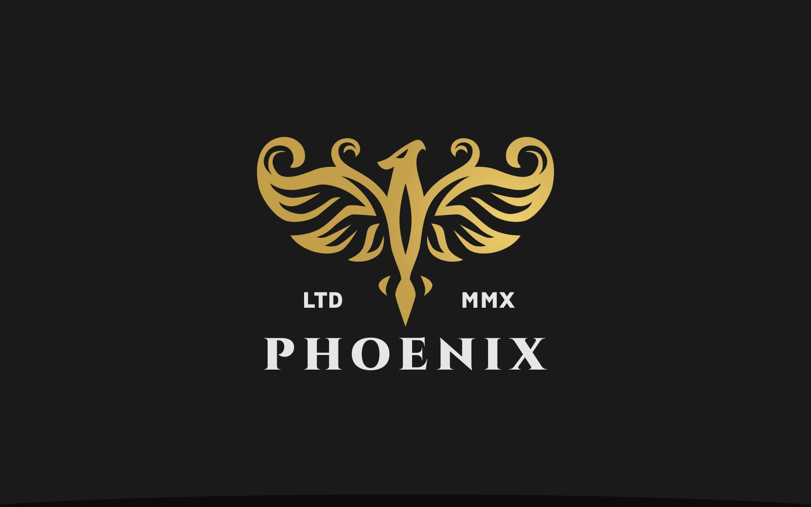 Elegant Golden Phoenix Logo
