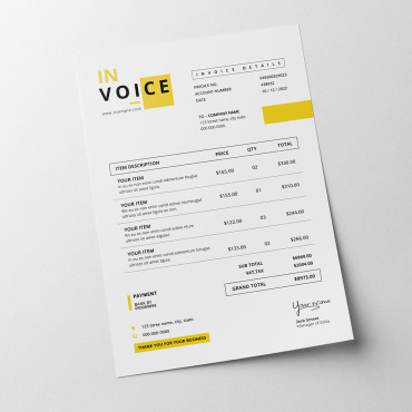 Template Bill Corporate Identity 227713