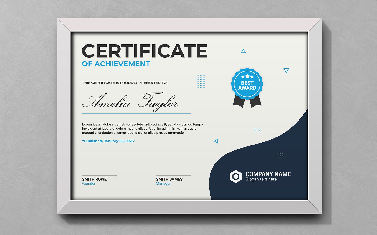 Classic Certificate Of Achievement Templates