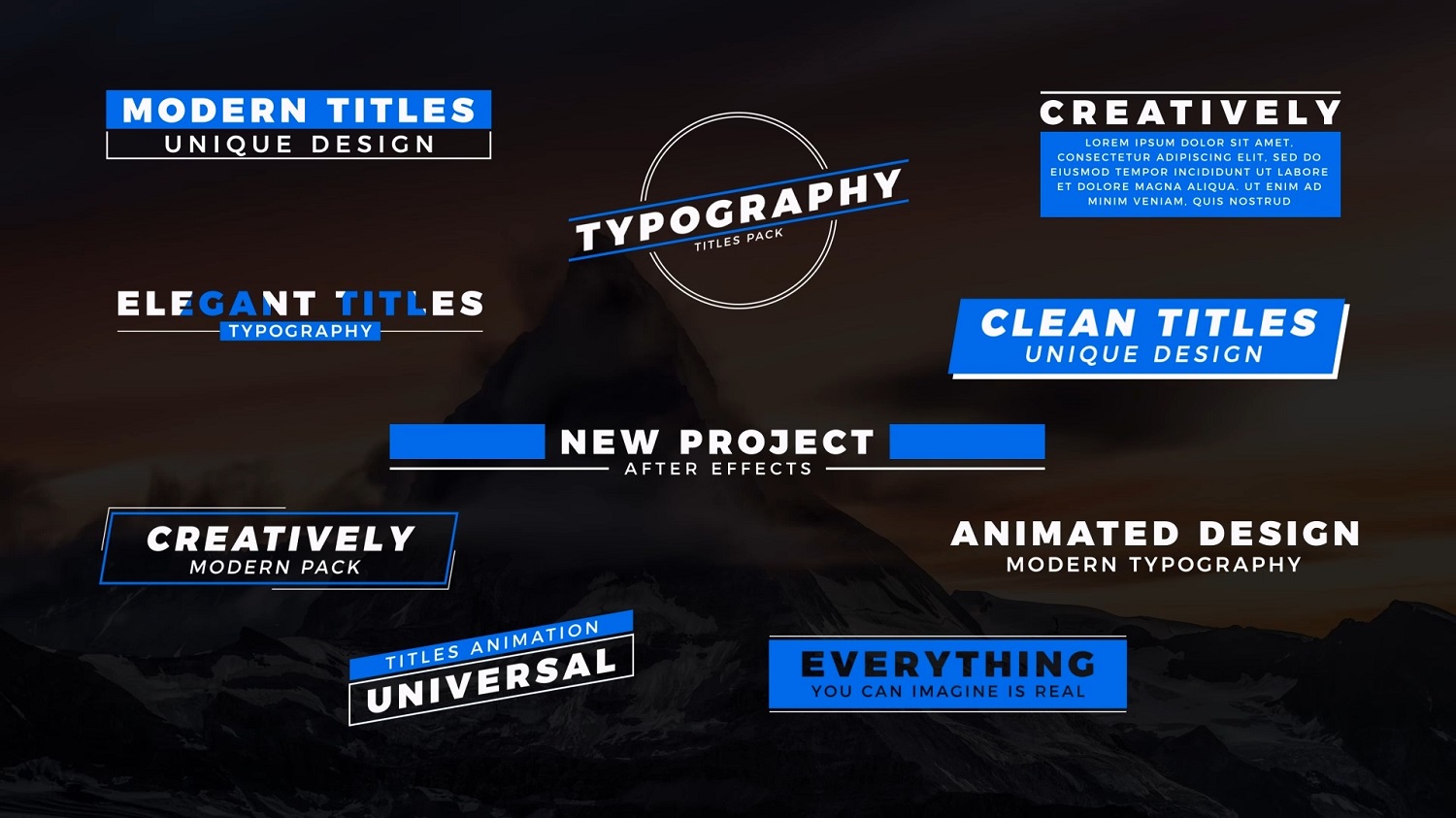 10 Animated Titles - Corporate Motion Graphics Template