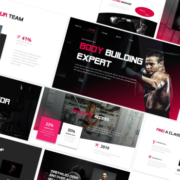 Bodybuilding Business PowerPoint Templates 227862