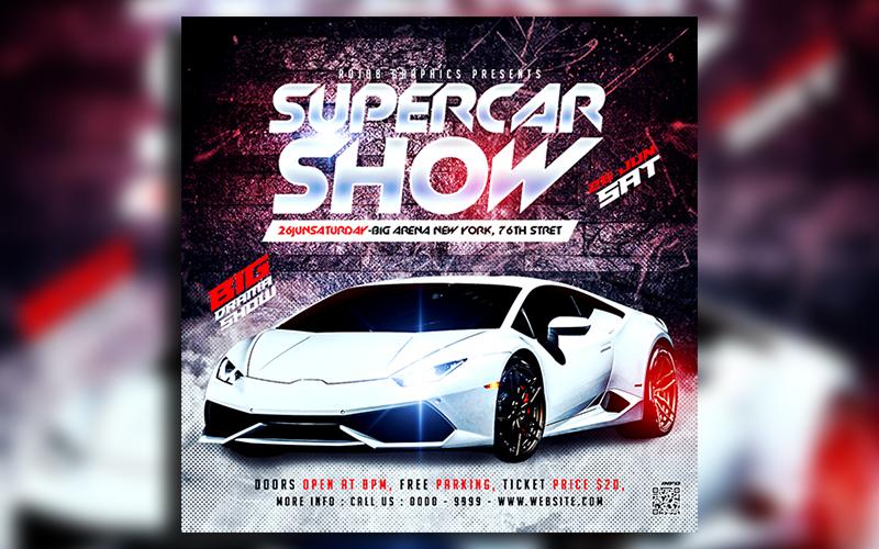 Car Show social media post template