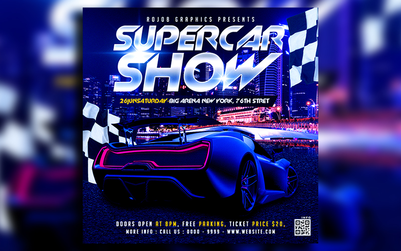 Car Show social media template