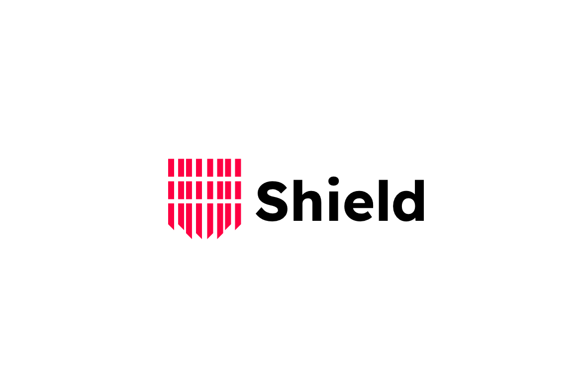 Shield Abstract Red Simple Logo