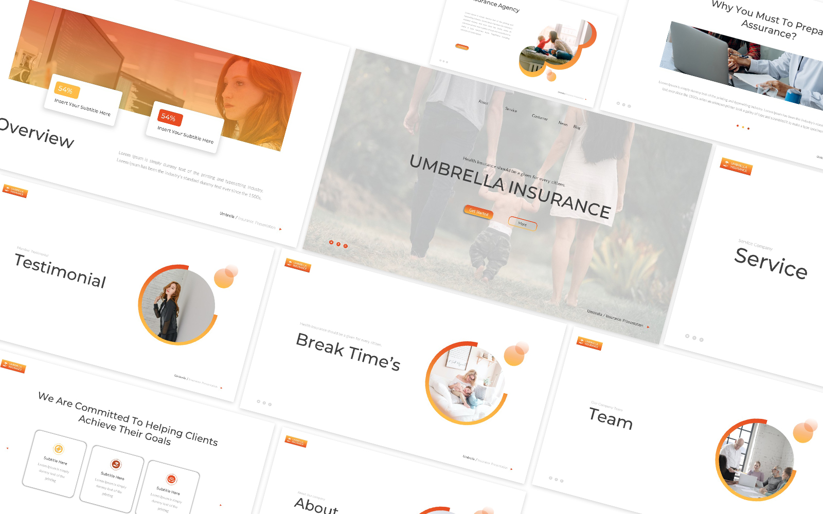 Umbrella Insurance Google Slides Template