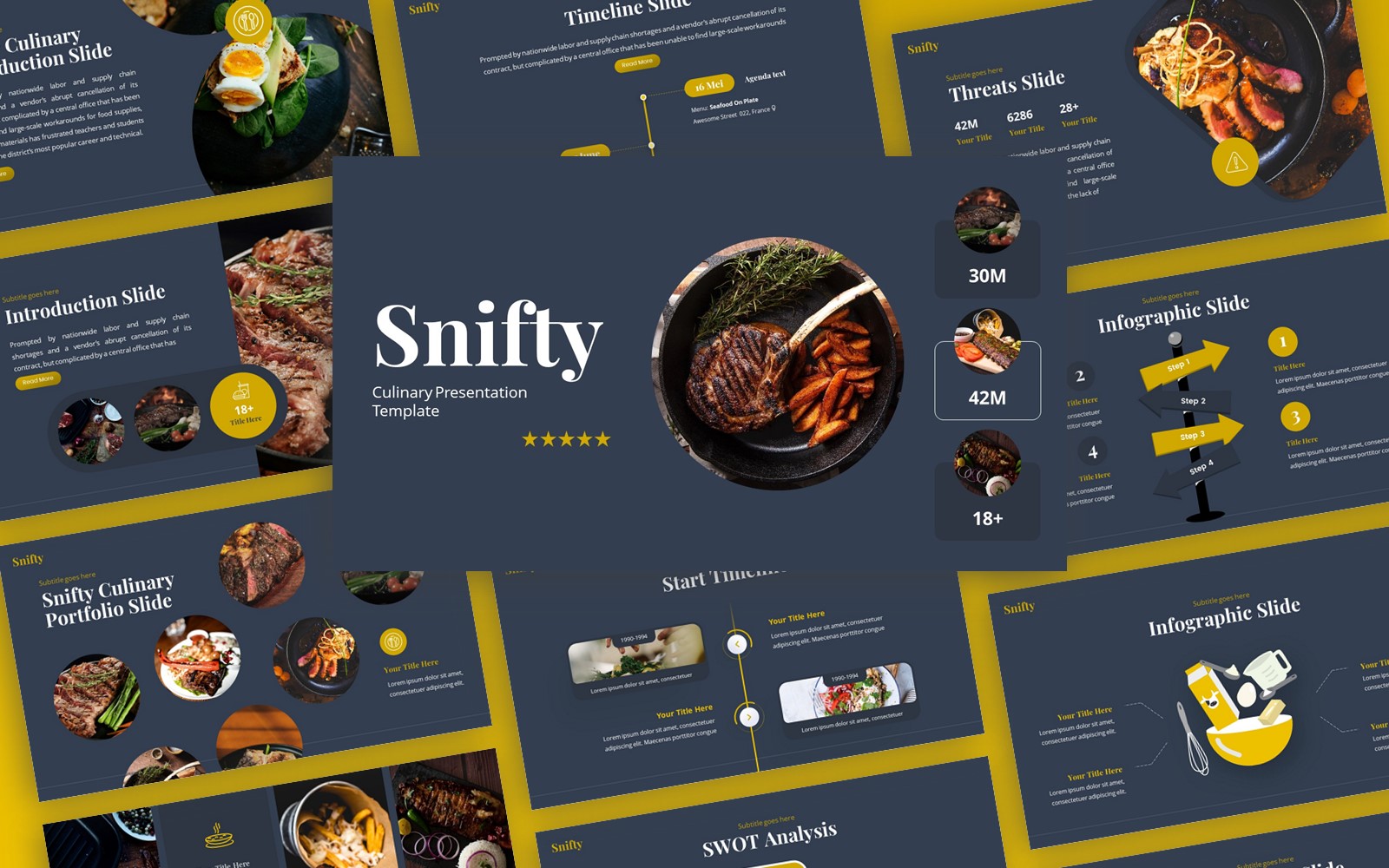 Snifty - Culinary Multipurpose PowerPoint Template