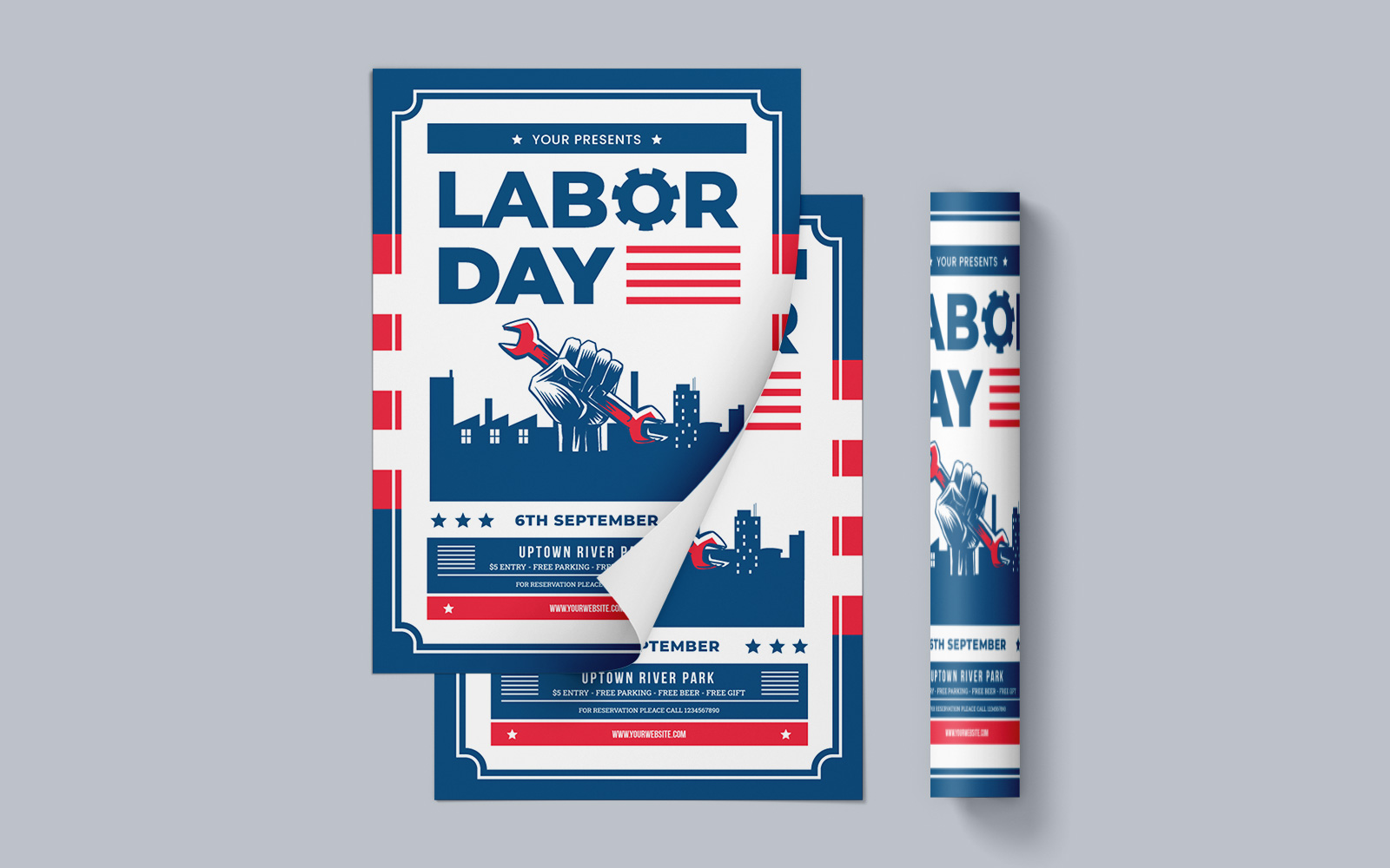 Creative Labor Day Flyer Template