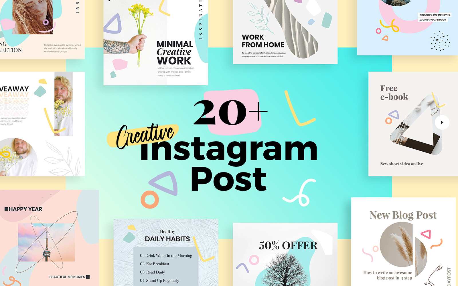 Creative Instagram Post Pack Templates