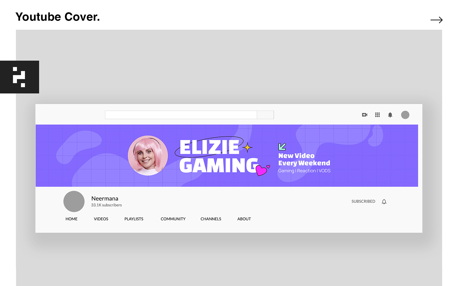 Gamer Girl Youtube Cover Template