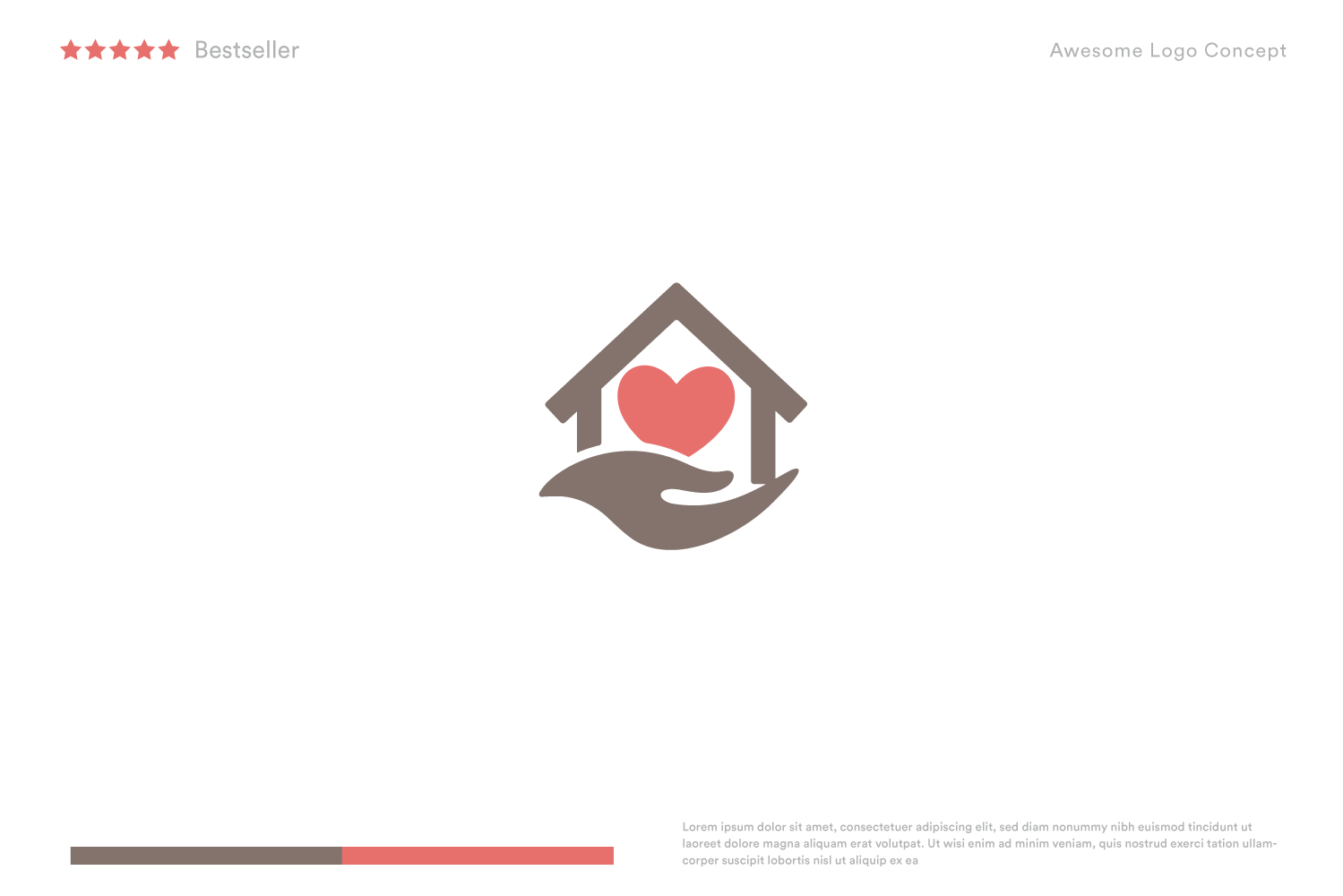 Home care, nursing home logo template.